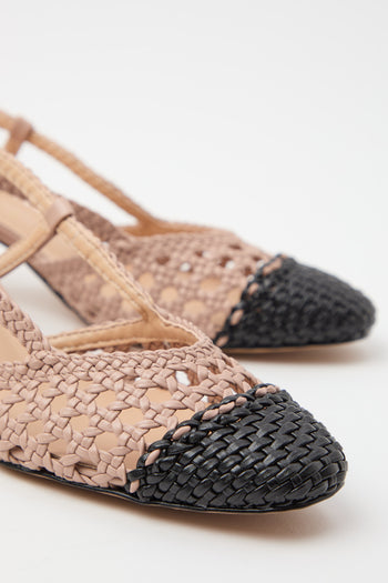 Tre Emme Slingback Nero+nude Donna - 3