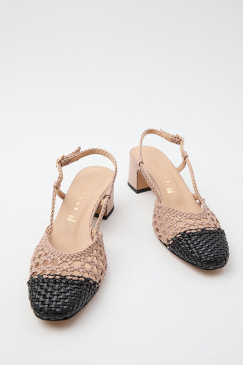 Tre Emme Slingback Nero+nude Donna - 7