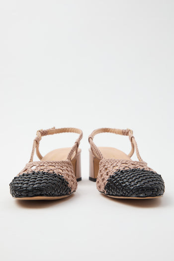Tre Emme Slingback Nero+nude Donna - 8