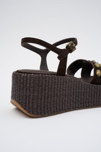 Tre Emme Zeppa Brown Donna - 5