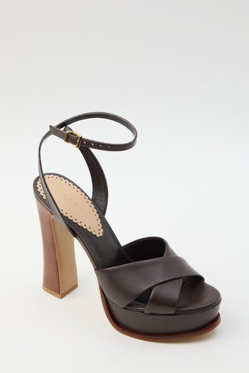 Tre Emme Sandalo Dark Brown Donna - 4