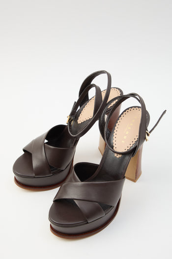Tre Emme Sandalo Dark Brown Donna - 6