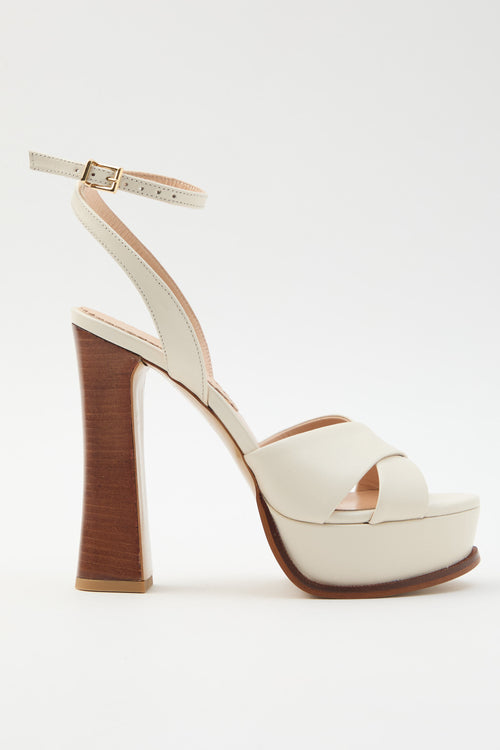 Tre Emme Sandalo Off White Donna