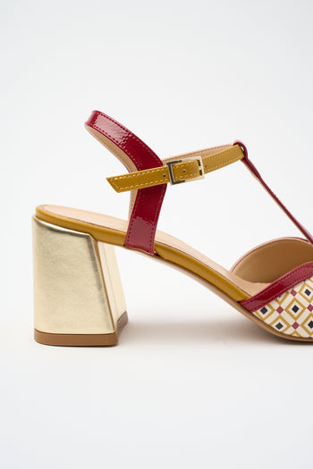 Tre Emme Sandalo Rosso+ocra Donna - 10