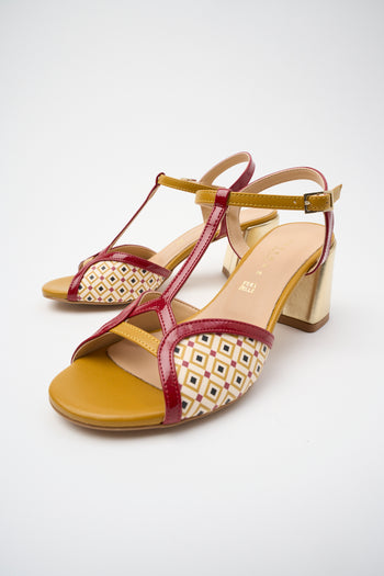 Tre Emme Sandalo Rosso+ocra Donna - 5