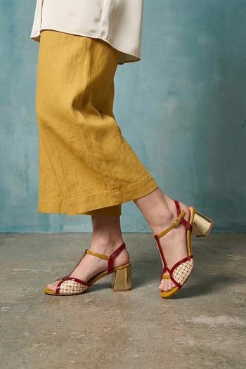 Tre Emme Sandalo Rosso+ocra Donna - 13
