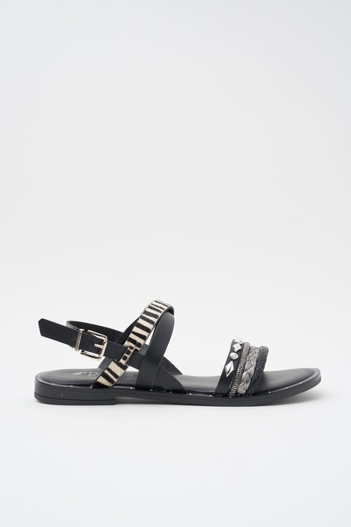 Tre Emme Sandalo Nero Donna