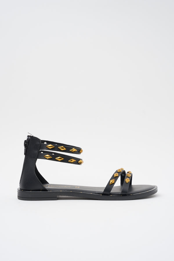 Tre Emme Sandalo Nero Donna