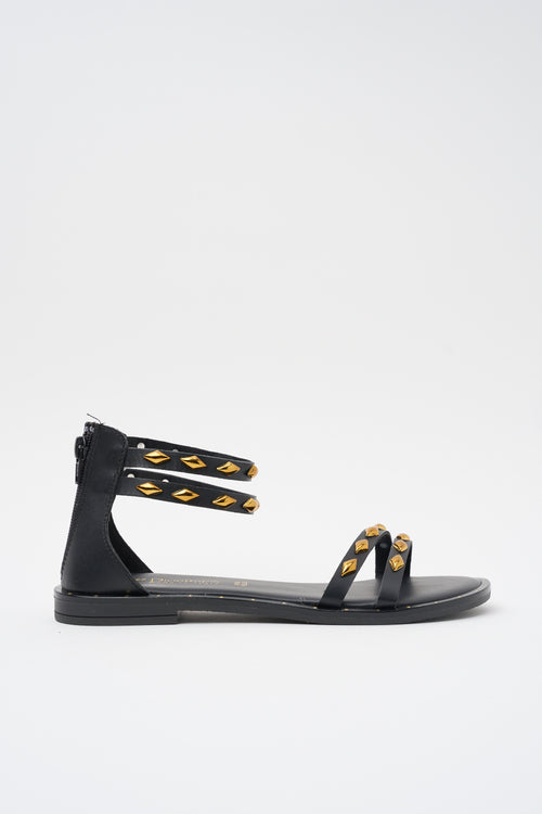 Tre Emme Sandalo Nero Donna