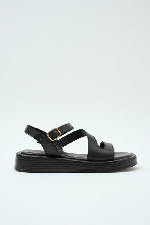 Tre Emme Sandalo Nero Donna
