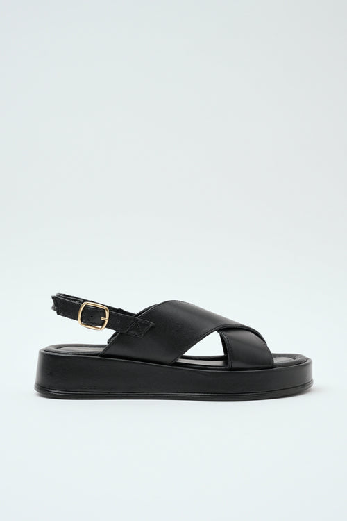Tre Emme Sandalo Nero Donna