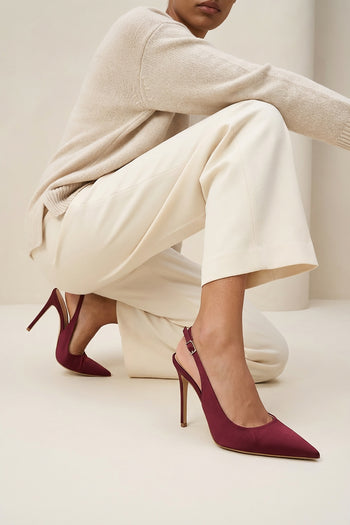 Tre Emme Slingback Bordò Donna - 8