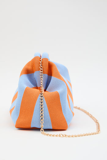 Tre Emme Borsa Righe Arancio/azzurro Donna - 3