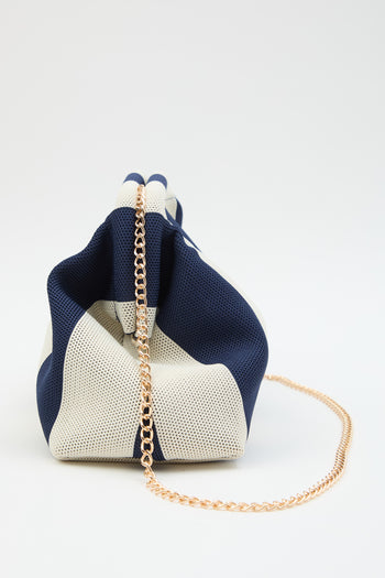 Tre Emme Borsa Righe Beige/blu Donna - 4