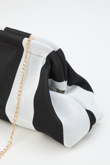 Tre Emme Borsa Righe Bianco/nero Donna - 4