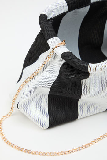 Tre Emme Borsa Righe Bianco/nero Donna - 5