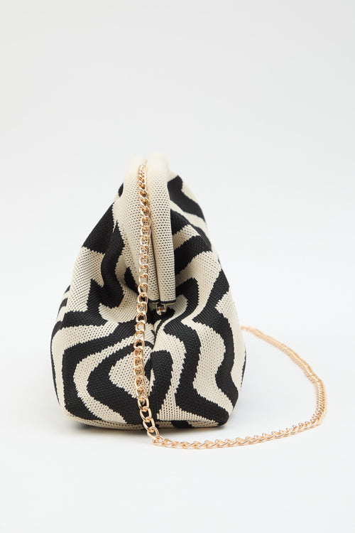 Tre Emme Borsa Zebra Beige/nero Donna
