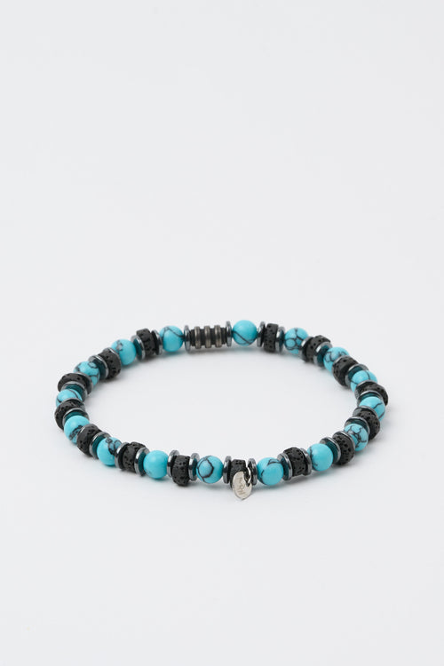 Tre Emme Bracciali Nero/turchese Uomo