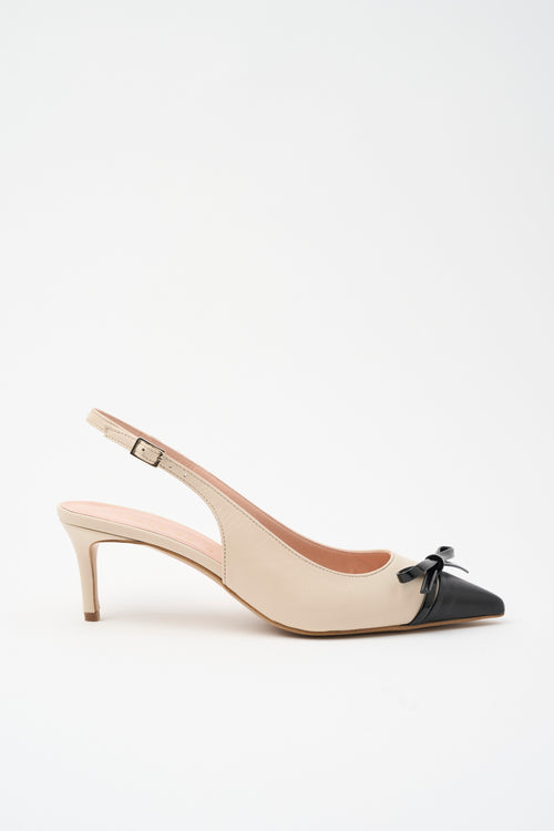 Tre Emme Slingback Nero+milk Donna