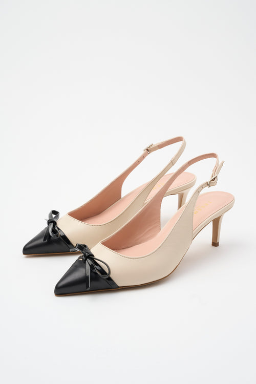 Tre Emme Slingback Nero+milk Donna - 2