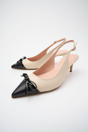 Tre Emme Slingback Nero+milk Donna - 5