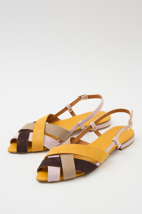 Tre Emme Sandalo Giallo+beige Donna - 2
