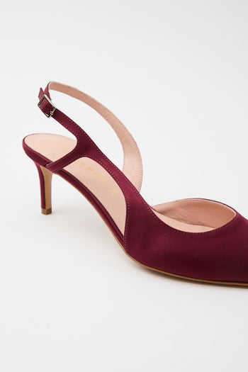 Tre Emme Slingback Bordò Donna - 4