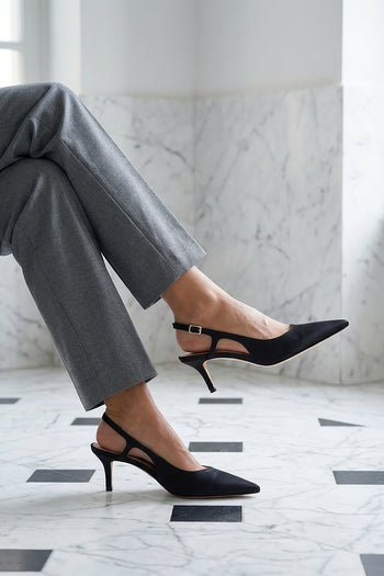 Tre Emme Slingback Nero Donna - 8