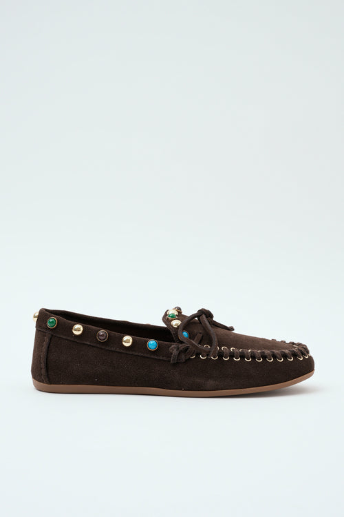 Tre Emme Mocassino Mogano Donna