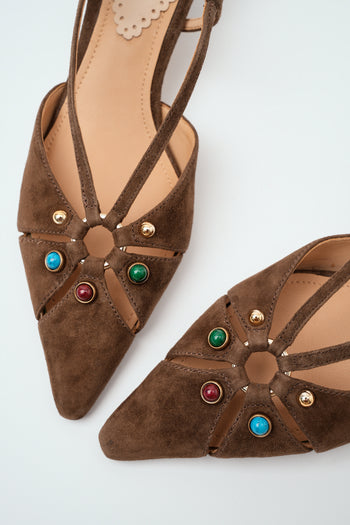 Tre Emme Slingback Dark Brown Donna - 3