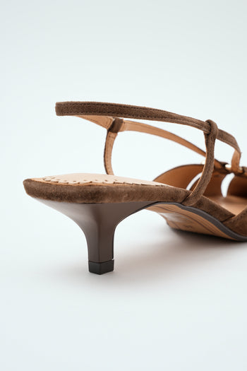 Tre Emme Slingback Dark Brown Donna - 4