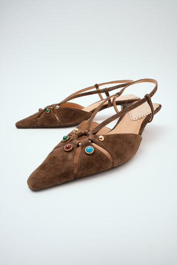 Tre Emme Slingback Dark Brown Donna - 5