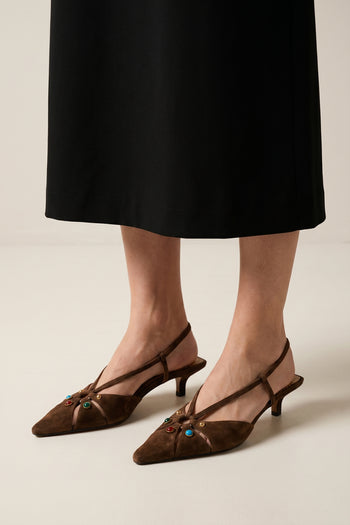 Tre Emme Slingback Dark Brown Donna - 7