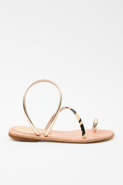 Tre Emme Sandalo Beige/black Donna