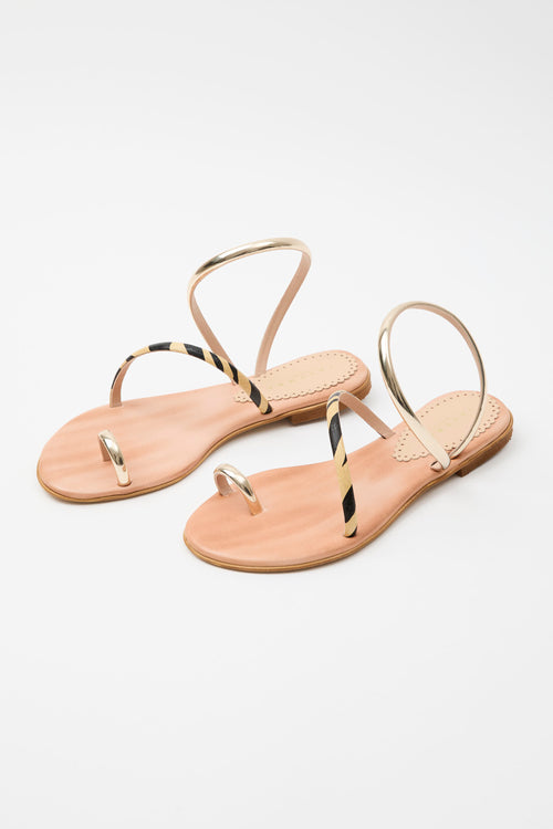 Tre Emme Sandalo Beige/black Donna - 2