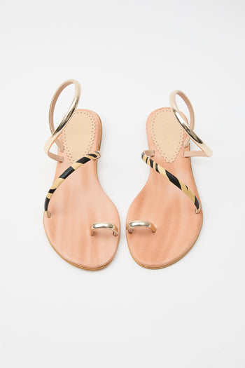 Tre Emme Sandalo Beige/black Donna - 3