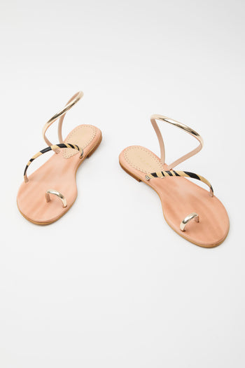Tre Emme Sandalo Beige/black Donna - 6