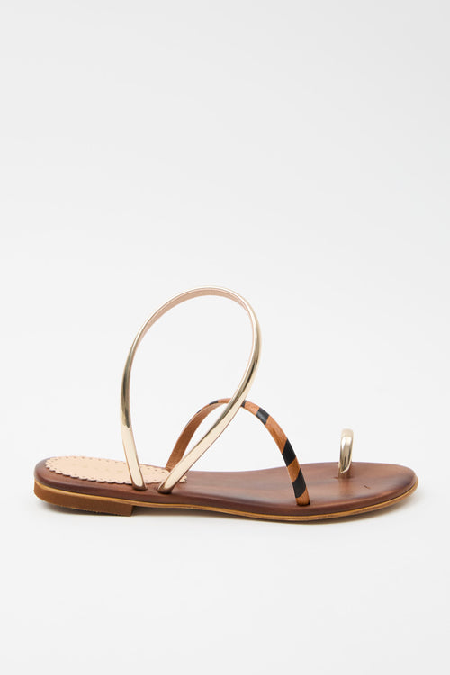 Tre Emme Sandalo Tan/black Donna
