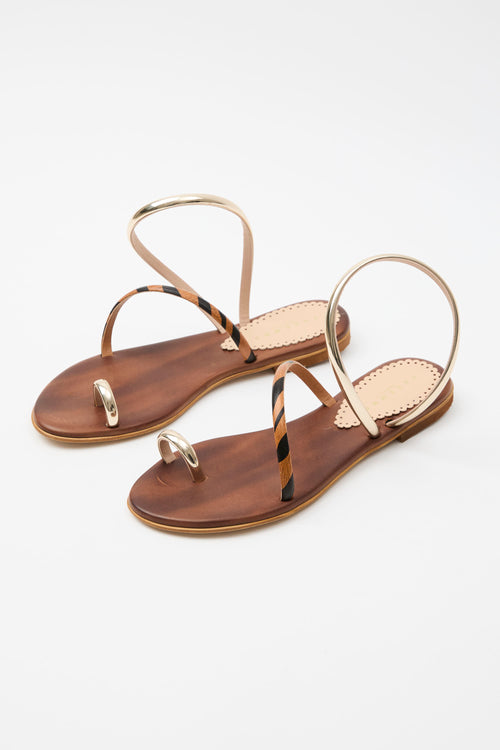 Tre Emme Sandalo Tan/black Donna - 2