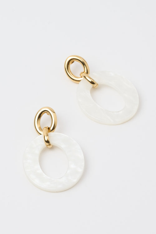 Tre Emme Orecchini Bianco/oro Donna