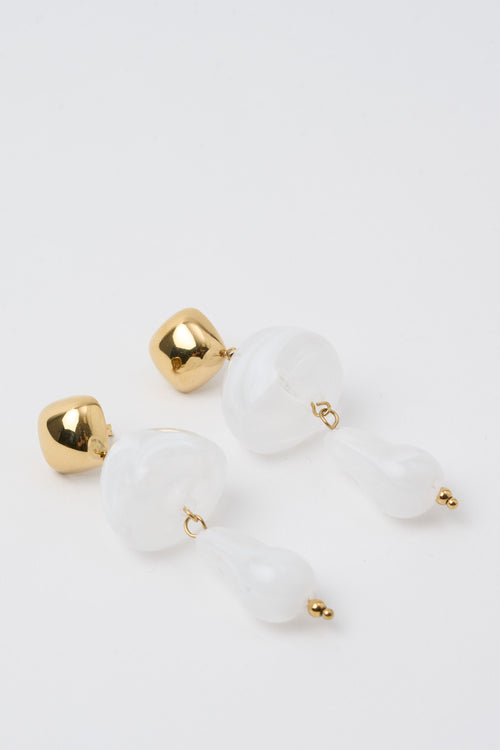 Tre Emme Orecchini Bianco/oro Donna