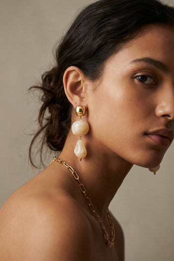 Tre Emme Orecchini Beige/oro Donna - 4