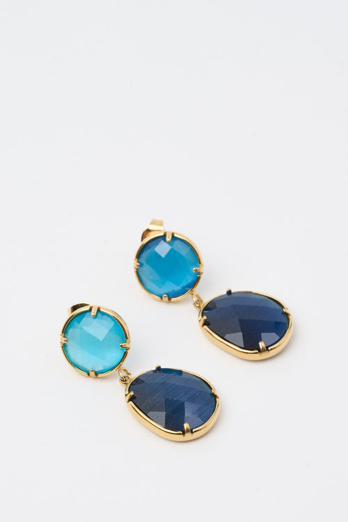 Tre Emme Orecchini Blu Donna