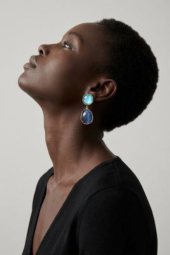 Tre Emme Orecchini Blu Donna - 4