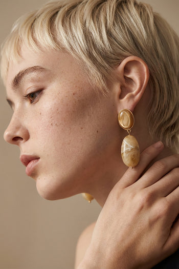 Tre Emme Orecchini Beige/oro Donna - 4