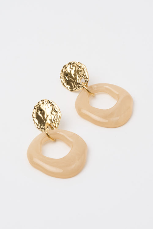 Tre Emme Orecchini Beige/oro Donna