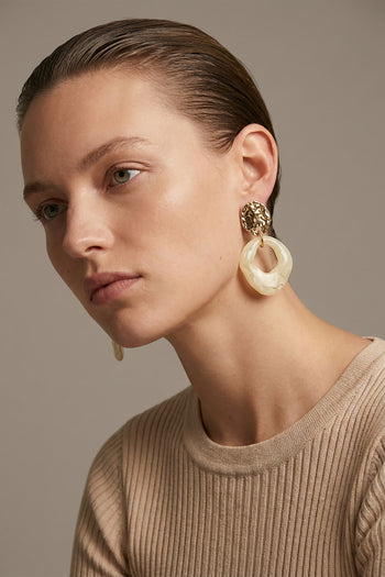 Tre Emme Orecchini Latte/oro Donna - 4