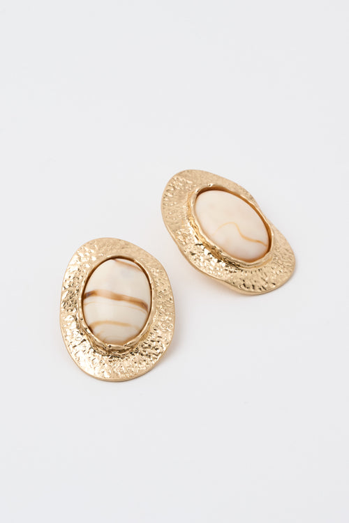 Tre Emme Orecchini Beige/oro Donna