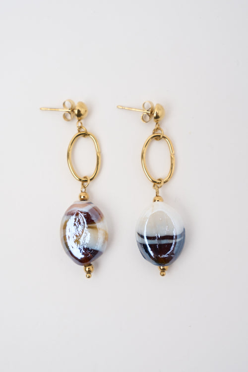 Tre Emme Orecchini Oro/nero Donna