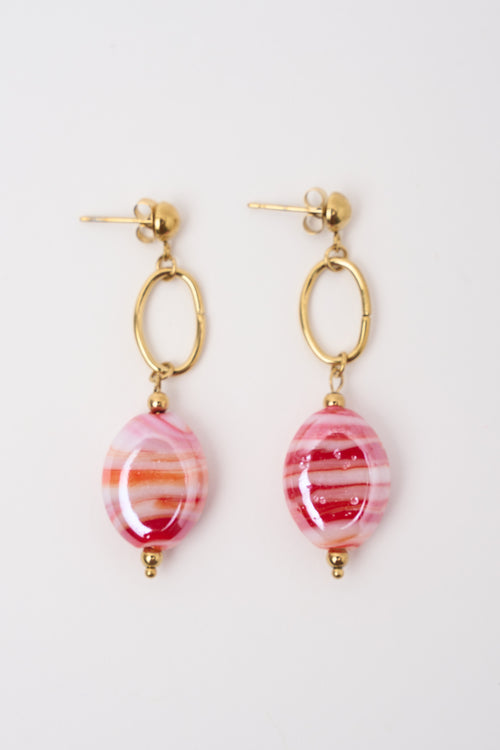 Tre Emme Orecchini Oro/rosso Donna